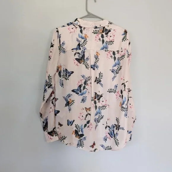 *NWT* H&M Pink/beige colored, floral Blouse, Size 4 - Picture 2 of 6